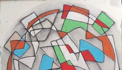 "Composizione" by Enzio Wenk, 2020-2022 - Acrylic Paint on Paper, Abstract