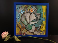 « Cose Acerbe in Tasca » d'Enzio Wenk, 2022 - Acrylique sur carton, figuratif
