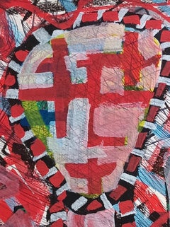 « Cuore Amore » d'Enzio Wenk, 2020-2022 - Peinture acrylique et crayon, abstrait