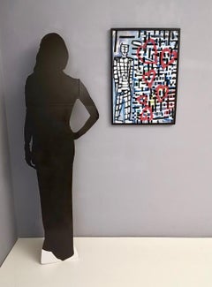 "Cuori in trappola" by Enzio Wenk 2018-Acrylic on Canvas Board, NeoExpressionism