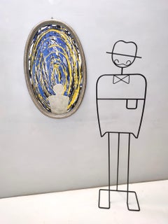 "Davanti all'immenso" de Enzio Wenk, 2010 - Acrílico sobre espejo antiguo