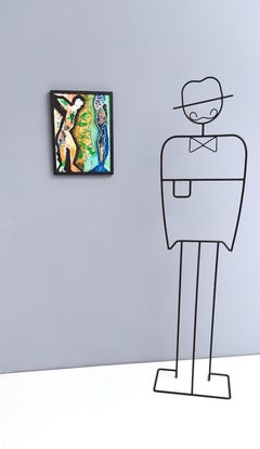"Due figure" by Enzio Wenk, 2020 -Acrylic on Canvas, Neo-Expressionism