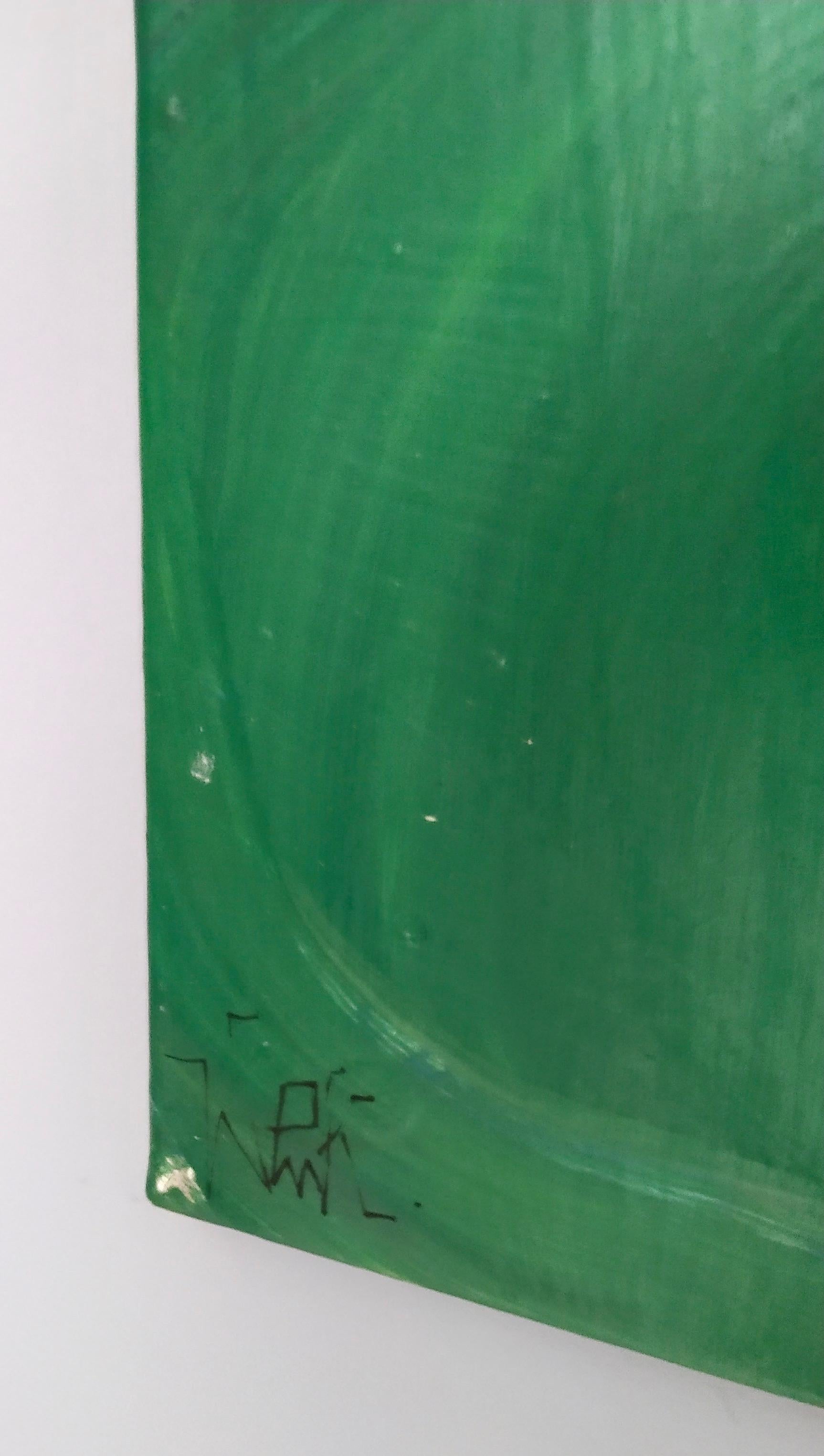 Embrione  d'Enzio Wenk, 2020, acrylique vert et jaune, no-expressionnisme en vente 5