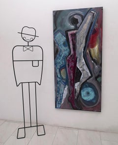 „Figura“ von Enzio Wenk, 2019 – Acryl auf Holzplatte, Neoexpressionismus