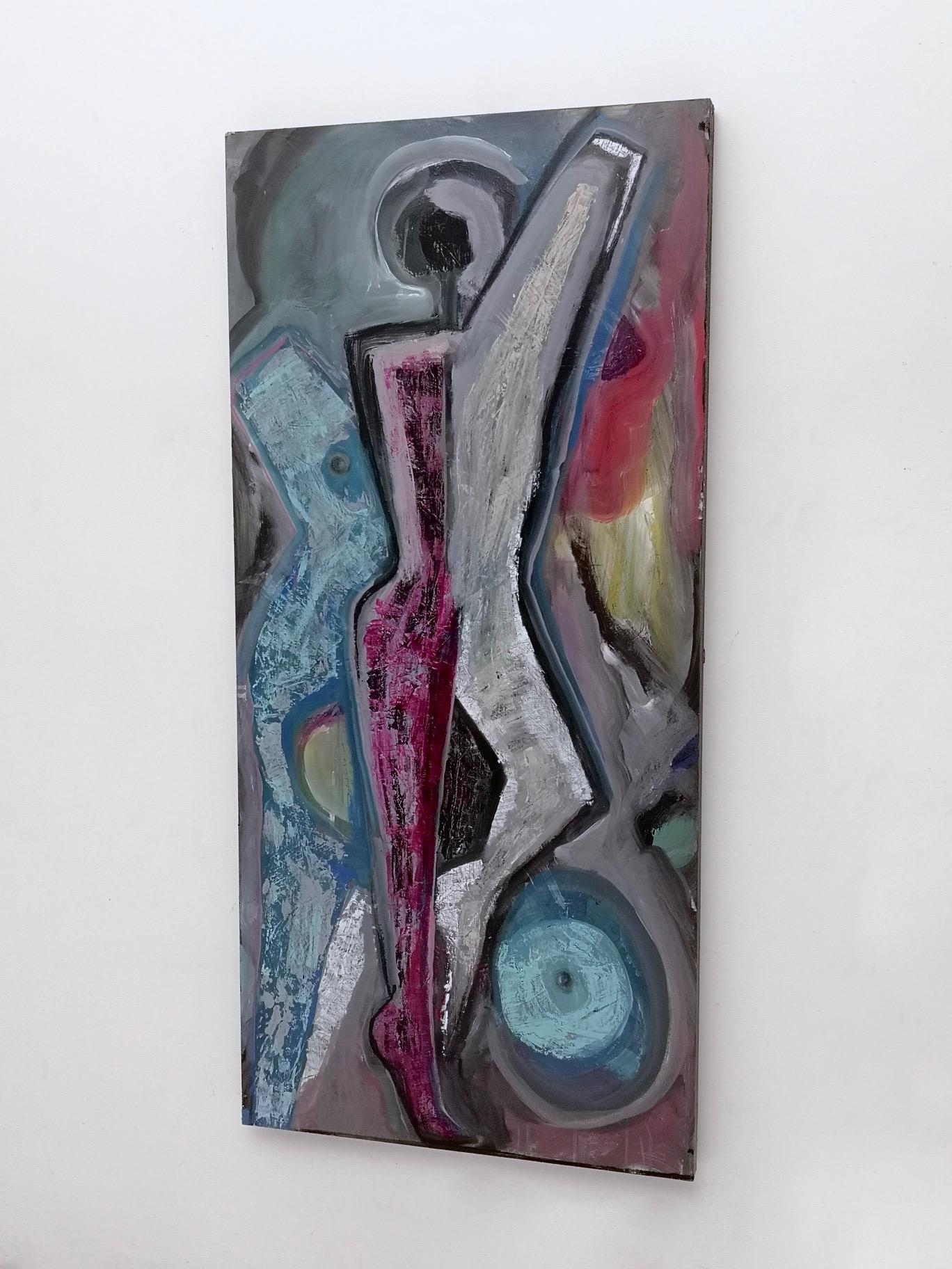 „Figura“ von Enzio Wenk, 2019 – Acryl auf Holzplatte, Neoexpressionismus im Angebot 2