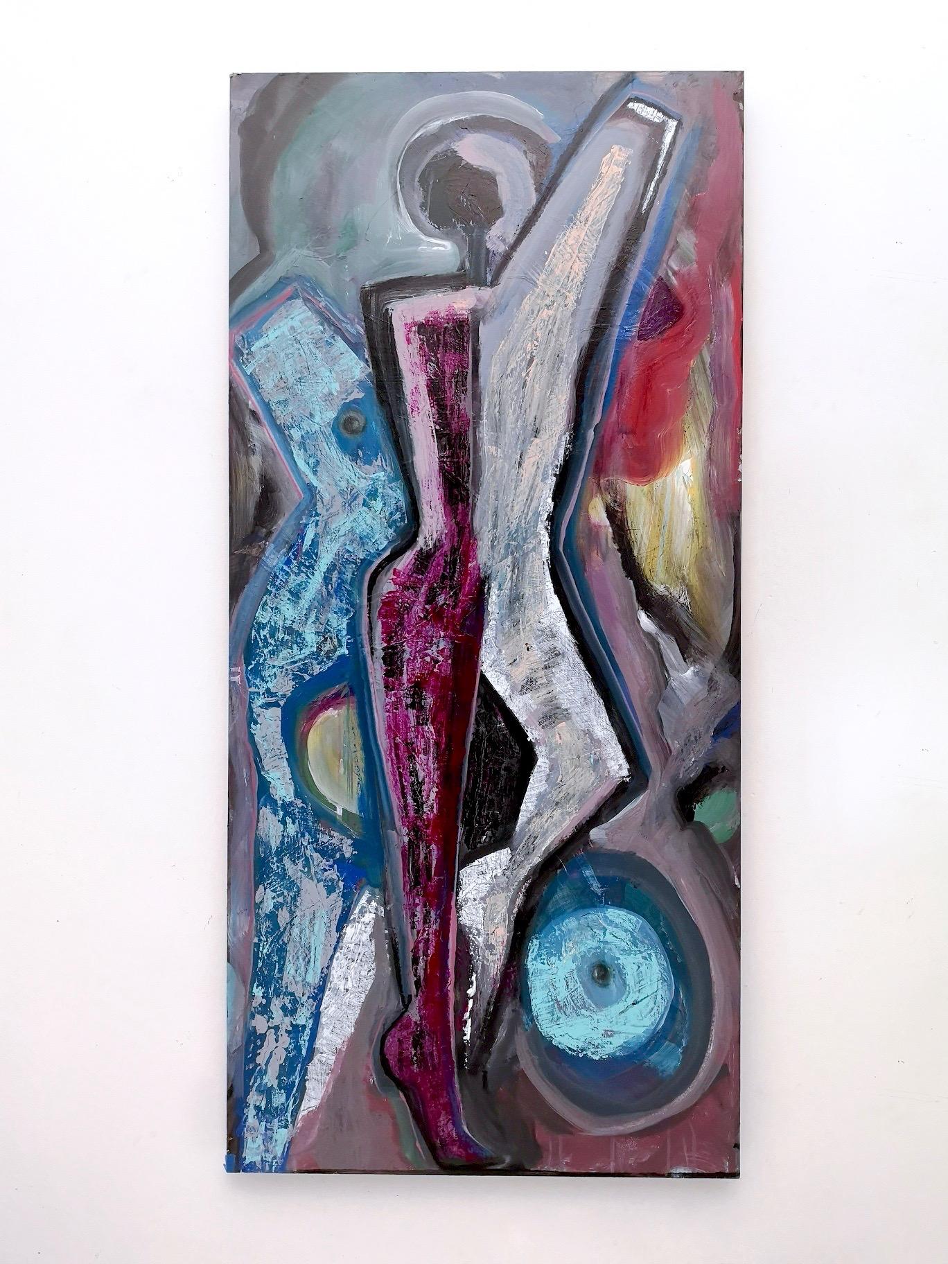 „Figura“ von Enzio Wenk, 2019 – Acryl auf Holzplatte, Neoexpressionismus im Angebot 3