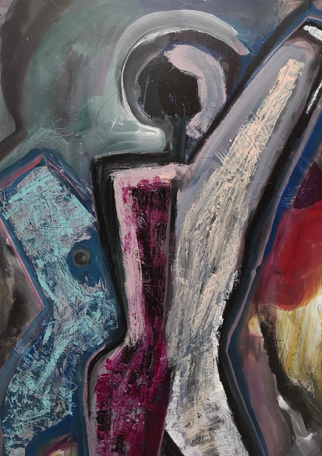 „Figura“ von Enzio Wenk, 2019 – Acryl auf Holzplatte, Neoexpressionismus im Angebot 5