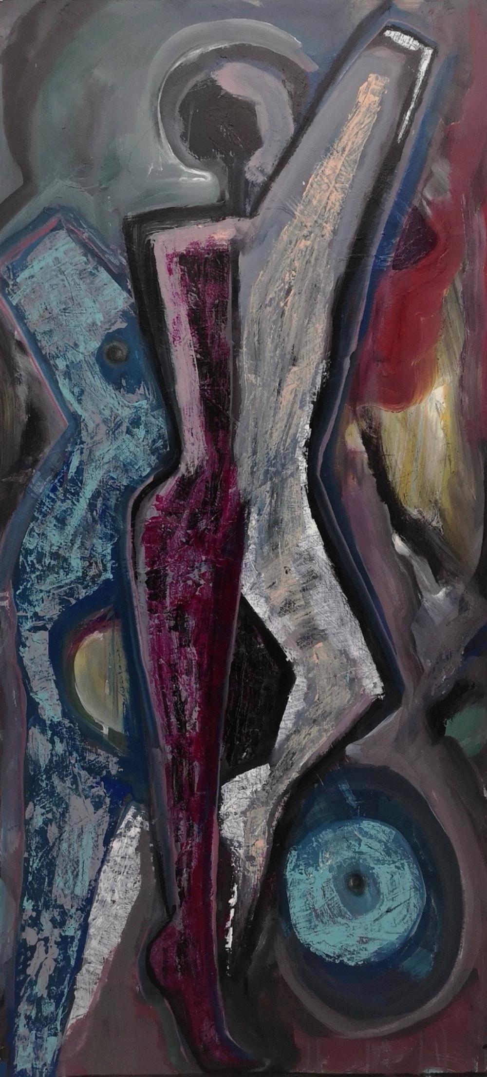 „Figura“ von Enzio Wenk, 2019 – Acryl auf Holzplatte, Neoexpressionismus