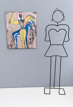"Giocoliere" by Enzio Wenk, 2020 - Mixed Media on Canvas, Neo-Expressionism