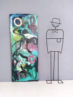 "In un mare di pittura" by Enzio Wenk, 2019 -Acrylic on Canvas, NeoExpressionism