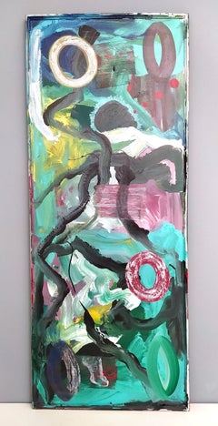 "In un mare di pittura" de Enzio Wenk, 2019 -Acrílico sobre lienzo, Neoexpresionismo