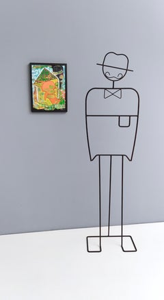 "La casa e il teschio" by Enzio Wenk, 2020 -Acrylic on Canvas, Neo-Expressionism