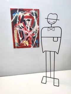 "Maschera" de E. Wenk, 2023 - Acrílico sobre lienzo, Neoexpresionismo