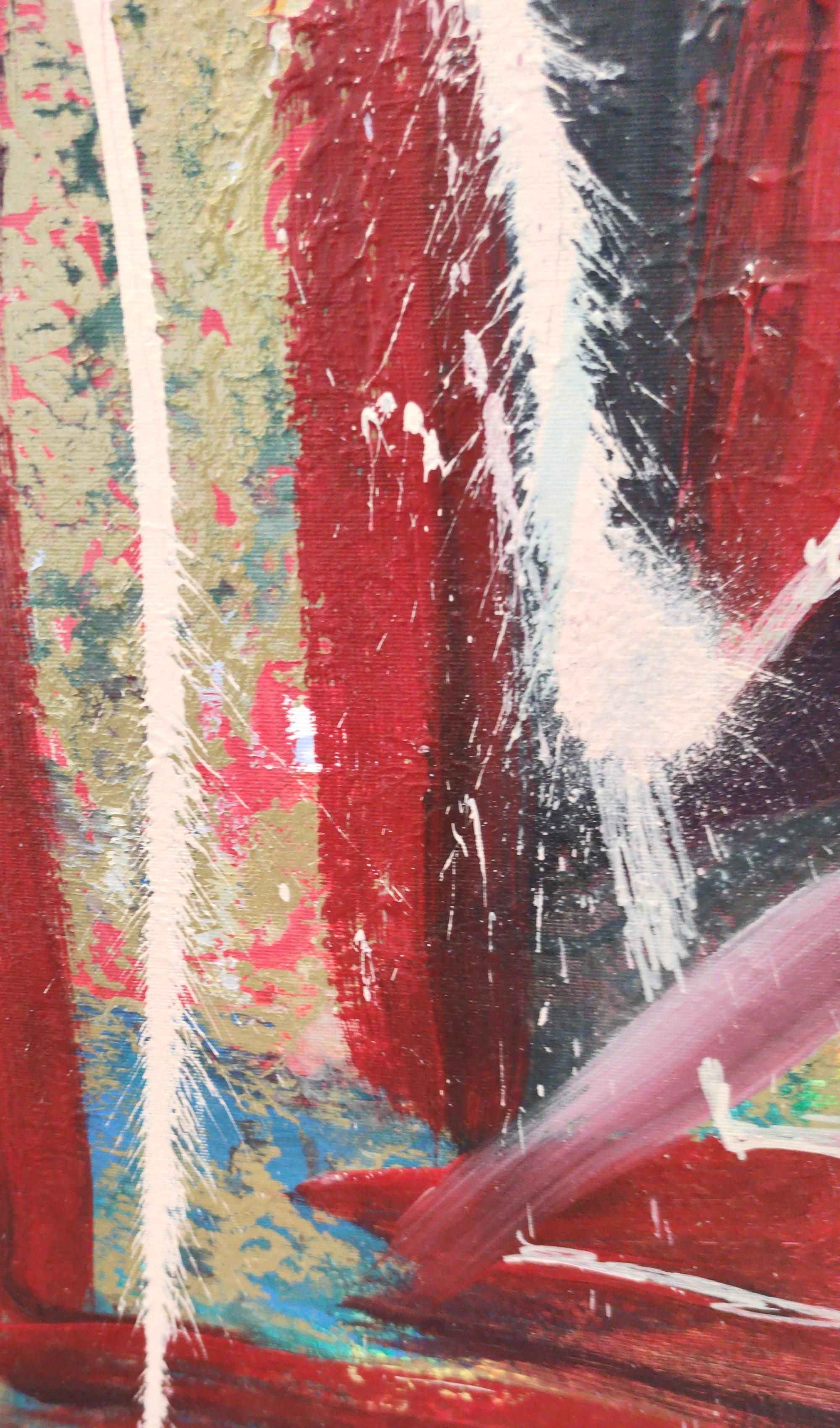 „Maschera“ von E. Wenk, 2023 – Acryl auf Leinwand, Neoexpressionismus im Angebot 4