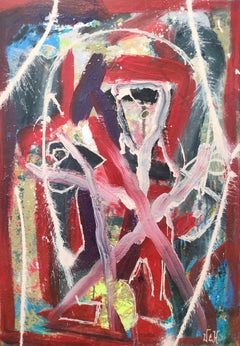 „Maschera“ von E. Wenk, 2023 – Acryl auf Leinwand, Neoexpressionismus