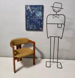 "Mi son ritrovato a volare" by Enzio Wenk, 2010 -Acrylic on Canvas,  Blue Faces