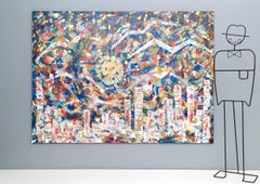 "Paesaggio urbano" by Enzio Wenk, 2020 - Acrylic on Canvas, Neo-Expressionism