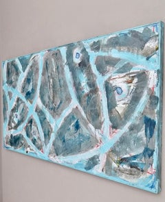 "Pesci" by Enzio Wenk, 2019 - Acrylic on Canvas, Neo-Expressionism