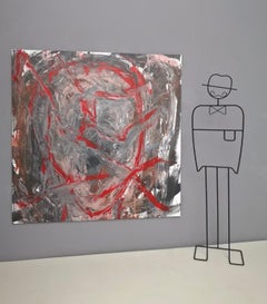 „Senza Narrazione - 3“ von Enzio Wenk, 2019 – Acryl-Emaille auf Leinwand