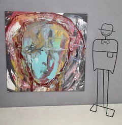 „Senza Narrazione - 5“ von Enzio Wenk, 2019 – Acryl-Emaille auf Leinwand