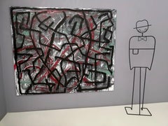 "Senza Narrazione - 7 " di Enzio Wenk, 2019 - Smalto acrilico su tela