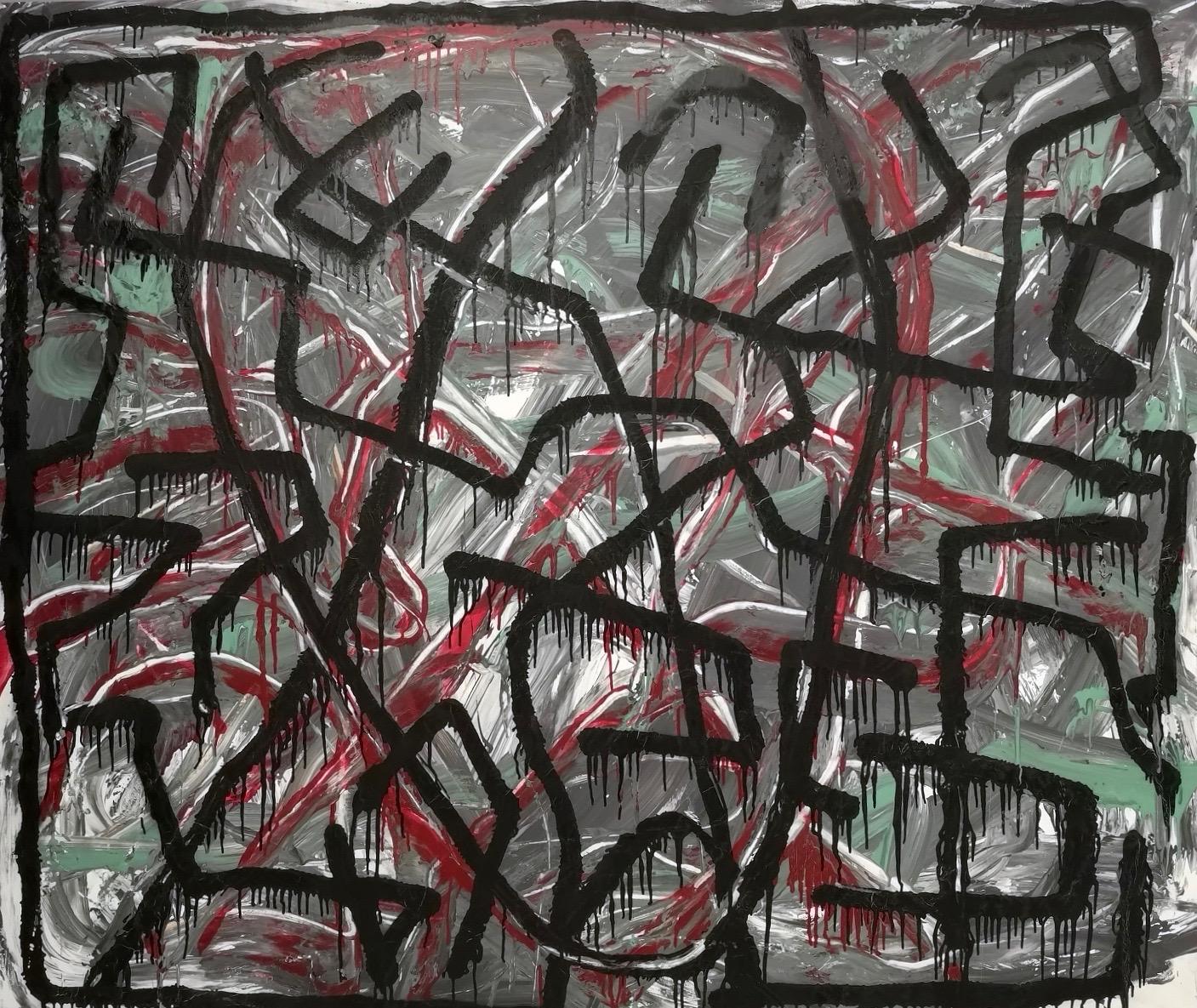 "Senza Narrazione - 7 " by Enzio Wenk, 2019 - Acrylic Enamel on Canvas