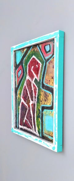 "Senza titolo (Bastón)" de Enzio Wenk, 2017 - Acrílico sobre lienzo, Neoexpresionismo