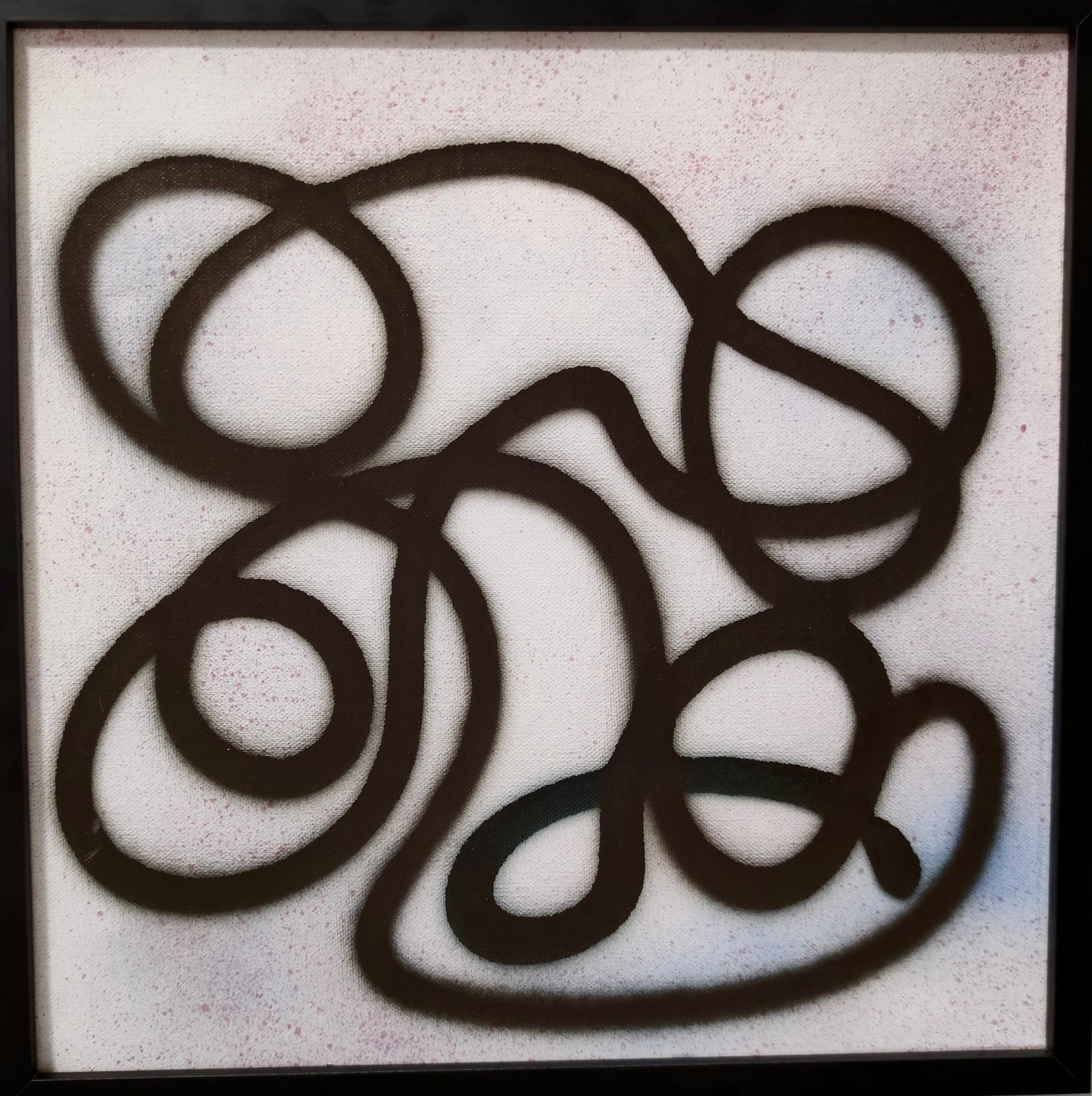« Street Scribble » d'Enzio Wenk, 2022, acrylique sur toile, néo-expressionnisme