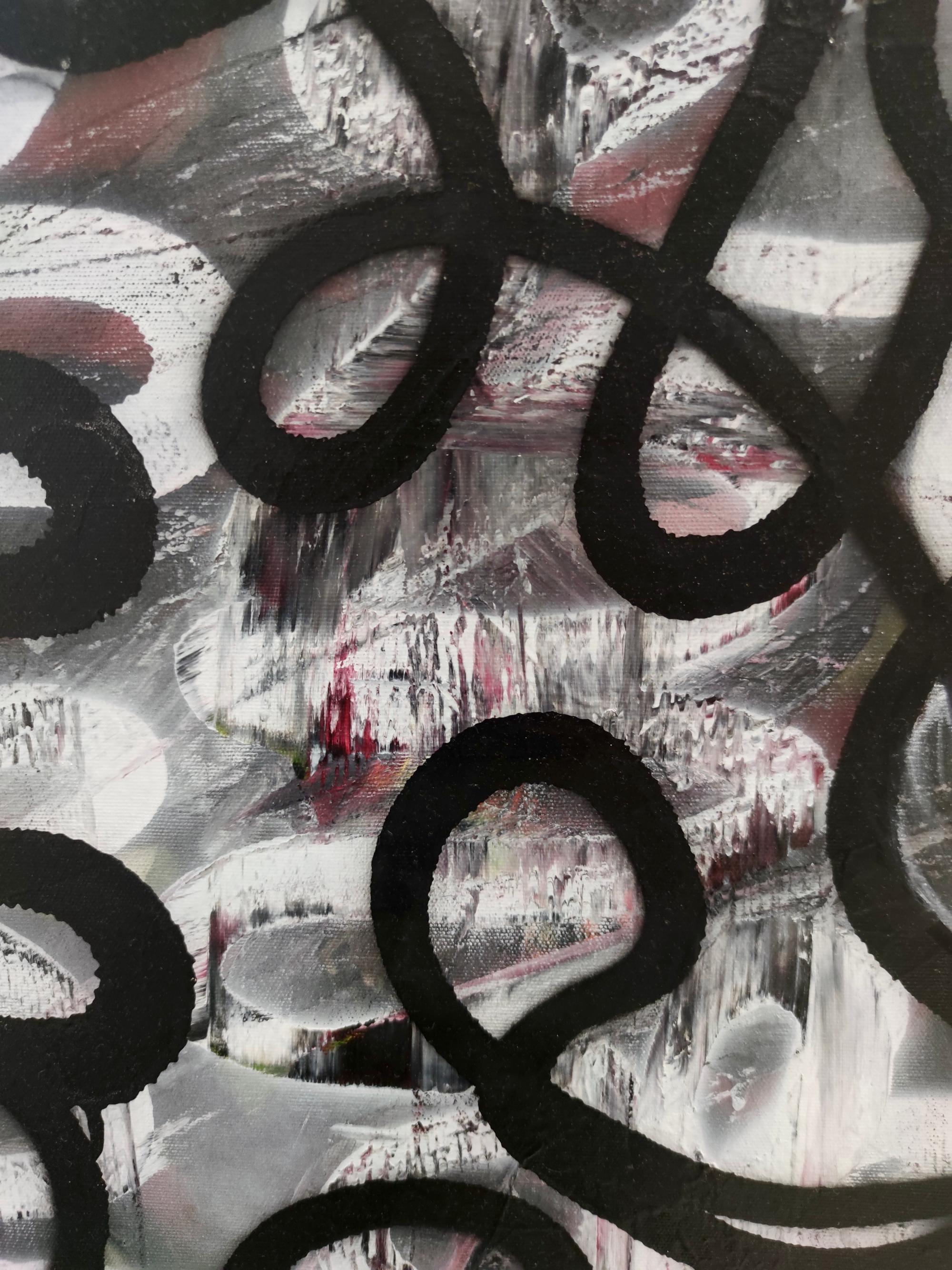 „Street Scribble“ von Enzio Wenk, 2022 – Acrylsprühfarbe auf Leinwand, Neoexpressionismus im Angebot 3