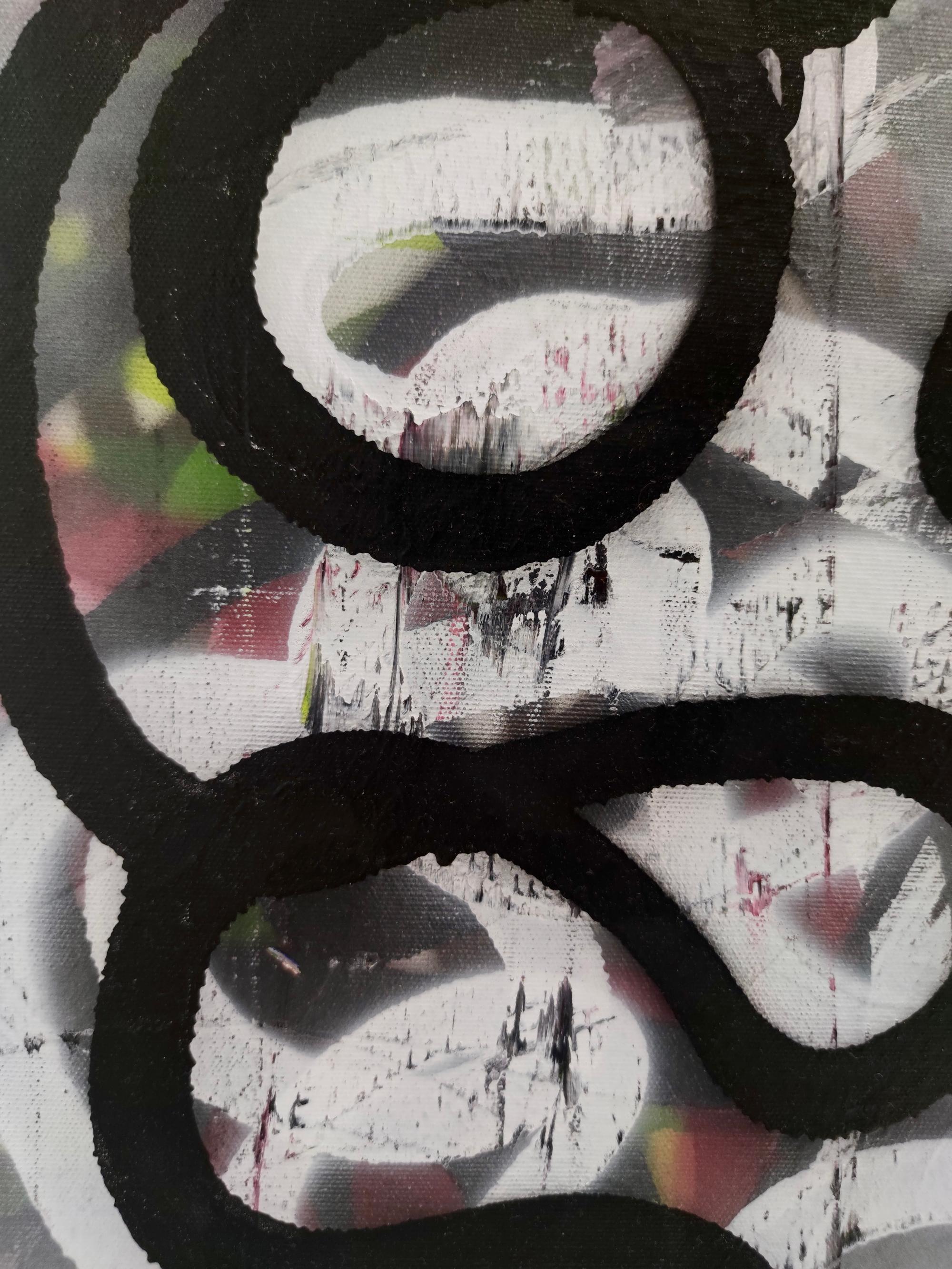 „Street Scribble“ von Enzio Wenk, 2022 – Acrylsprühfarbe auf Leinwand, Neoexpressionismus im Angebot 4