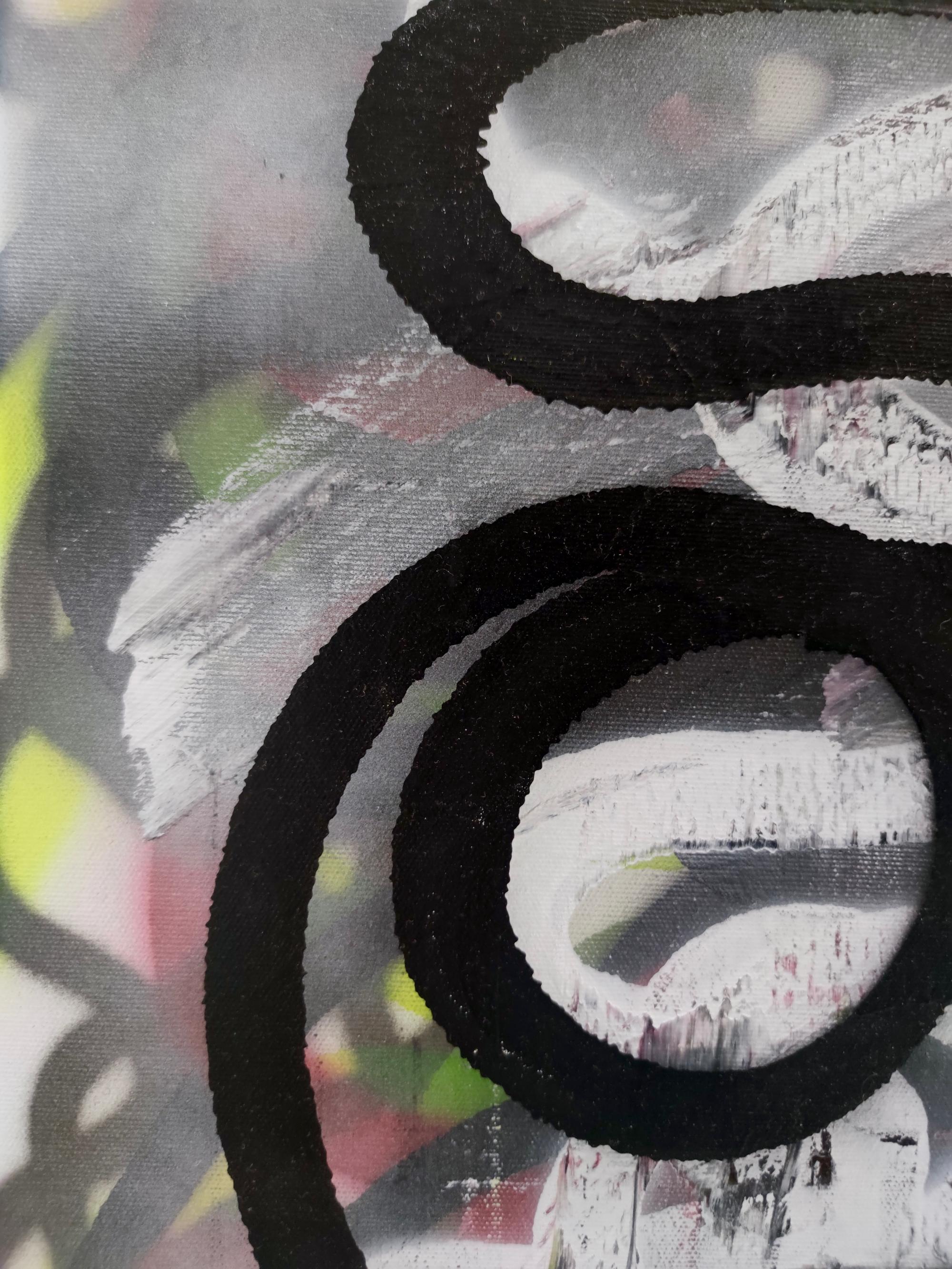 „Street Scribble“ von Enzio Wenk, 2022 – Acrylsprühfarbe auf Leinwand, Neoexpressionismus im Angebot 6
