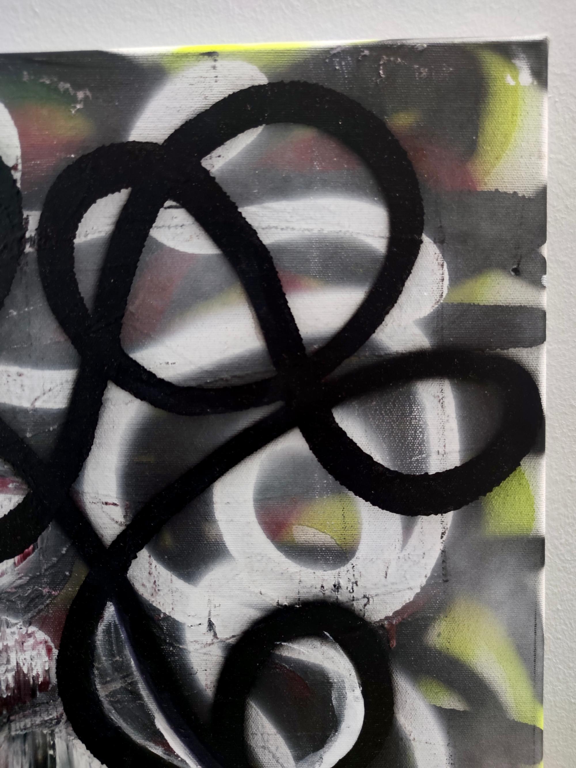 „Street Scribble“ von Enzio Wenk, 2022 – Acrylsprühfarbe auf Leinwand, Neoexpressionismus im Angebot 8