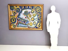 "Teschio" by Enzio Wenk, 2019 - Acrylic on Masonite, Expressionism, Skull