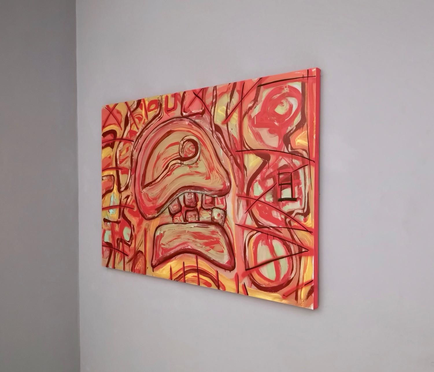 „Teschio Rosso“ von Enzio Wenk, Acryl auf Leinwand, Neoexpressionismus, 2019 im Angebot 2