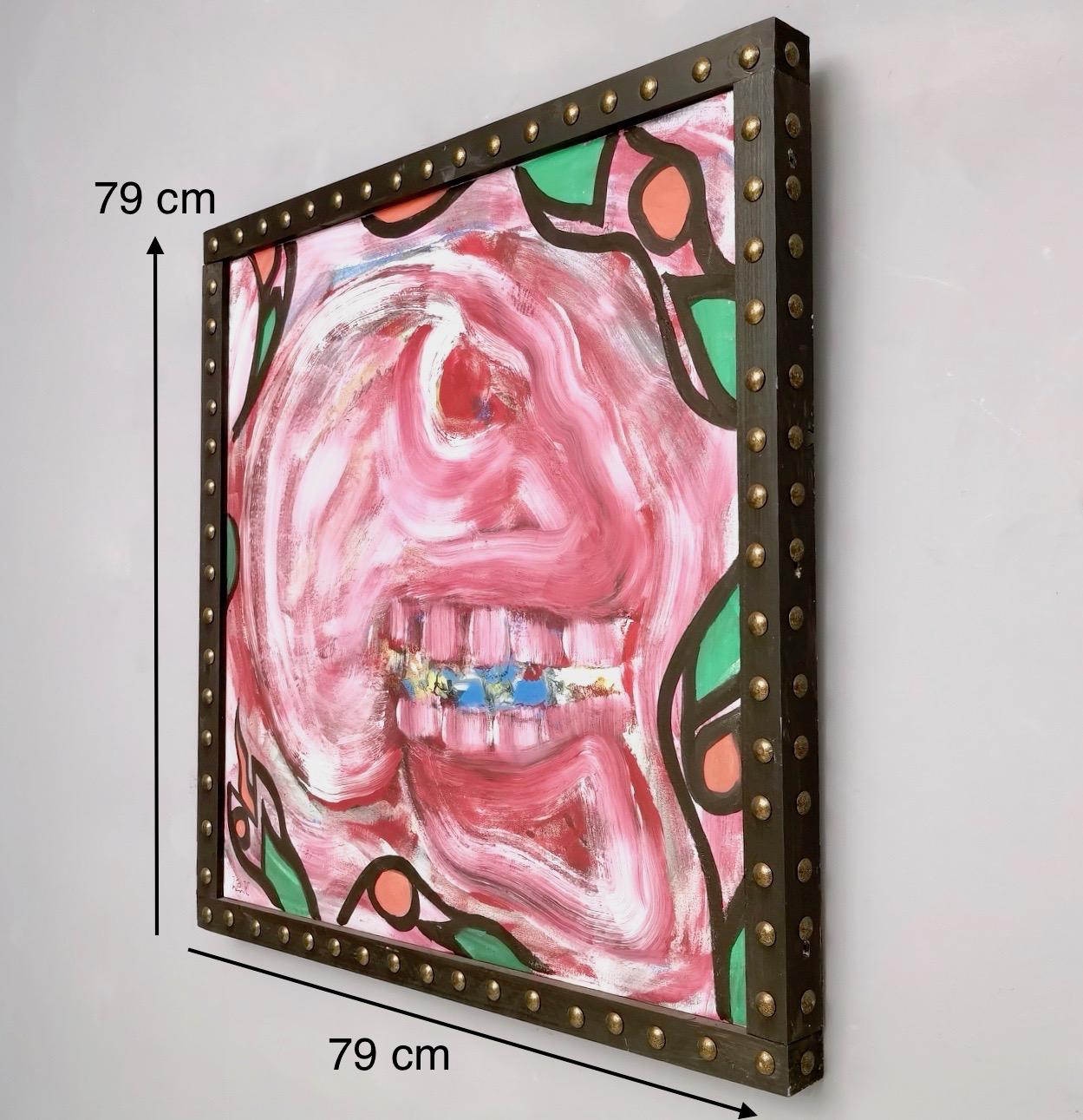 « Teschio Tropicale » d'Enzio Wenk, 2019 - Acrylique sur toile, néo-expressionnisme en vente 10