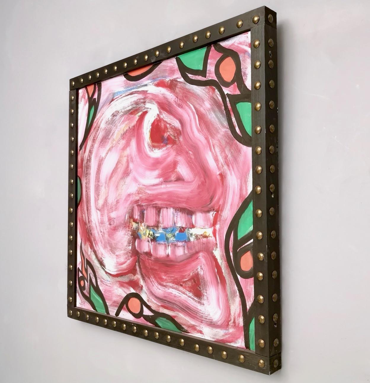 „Teschio Tropicale“ von Enzio Wenk, 2019 – Acryl auf Leinwand, Neoexpressionismus im Angebot 3