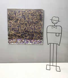 "Tracciato Polivalente" by Enzio Wenk, 2020 -Acrylic on Canvas, NeoExpressionism
