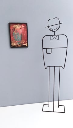 „Un volto“ von Enzio Wenk, 2017 – Acryl auf Leinwandkarton, Neo-Expressionismus