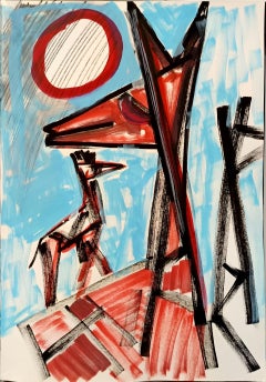 Sin título de E. Wenk, 2020-21 - Pintura acrílica, Animal abstracto, Neoexpresionismo
