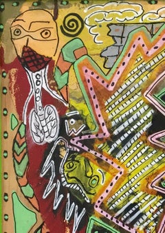 Untitled by Enzio Wenk, 2017 - Acrylic Paint on Masonite, Abstract Expressionism