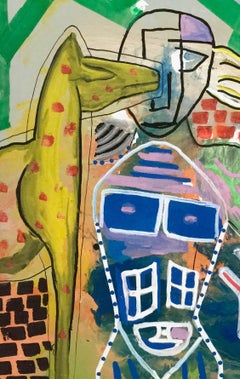 Untitled by Enzio Wenk, 2017 - Acrylic Paint on Masonite, Abstract Expressionism