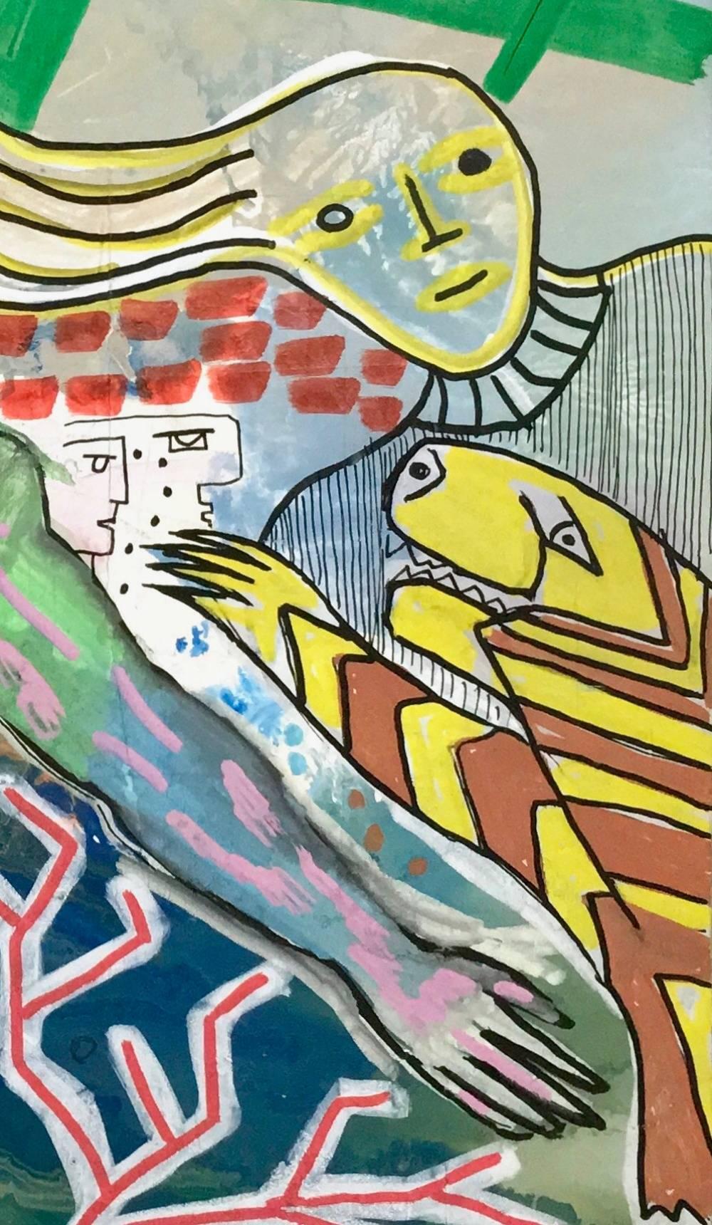 Senza titolo di Enzio Wenk, 2017 - Pittura acrilica su masonite, Espressionismo astratto in vendita 2