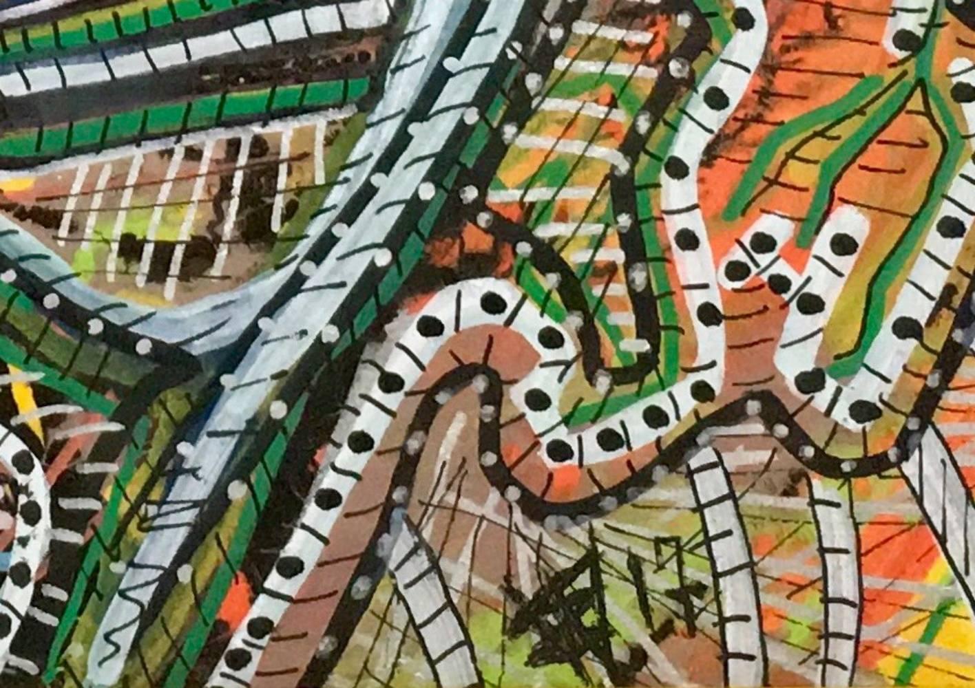Senza titolo di Enzio Wenk, 2017 - Pittura acrilica su masonite, Espressionismo astratto in vendita 2