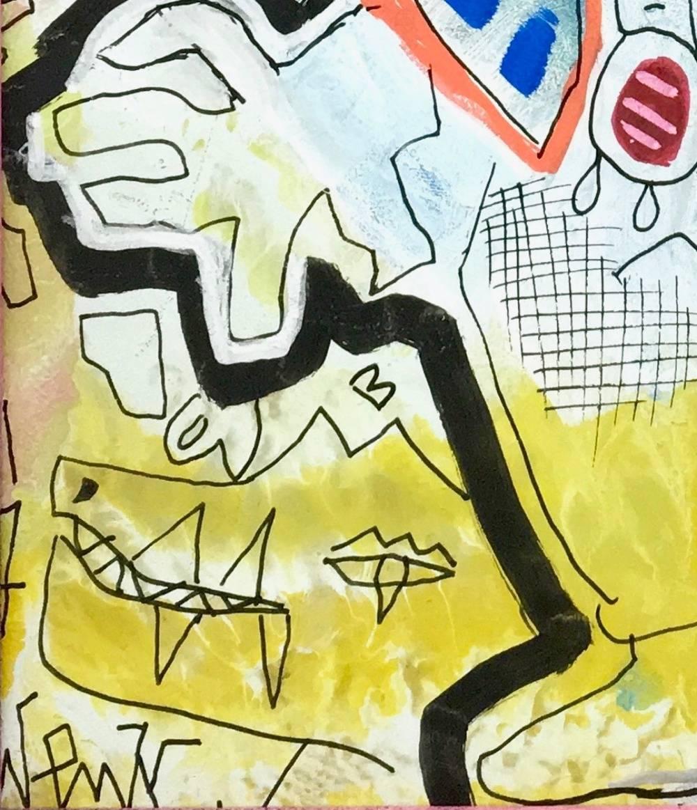 Senza titolo di Enzio Wenk, 2017 - Pittura acrilica su masonite, Espressionismo astratto in vendita 3