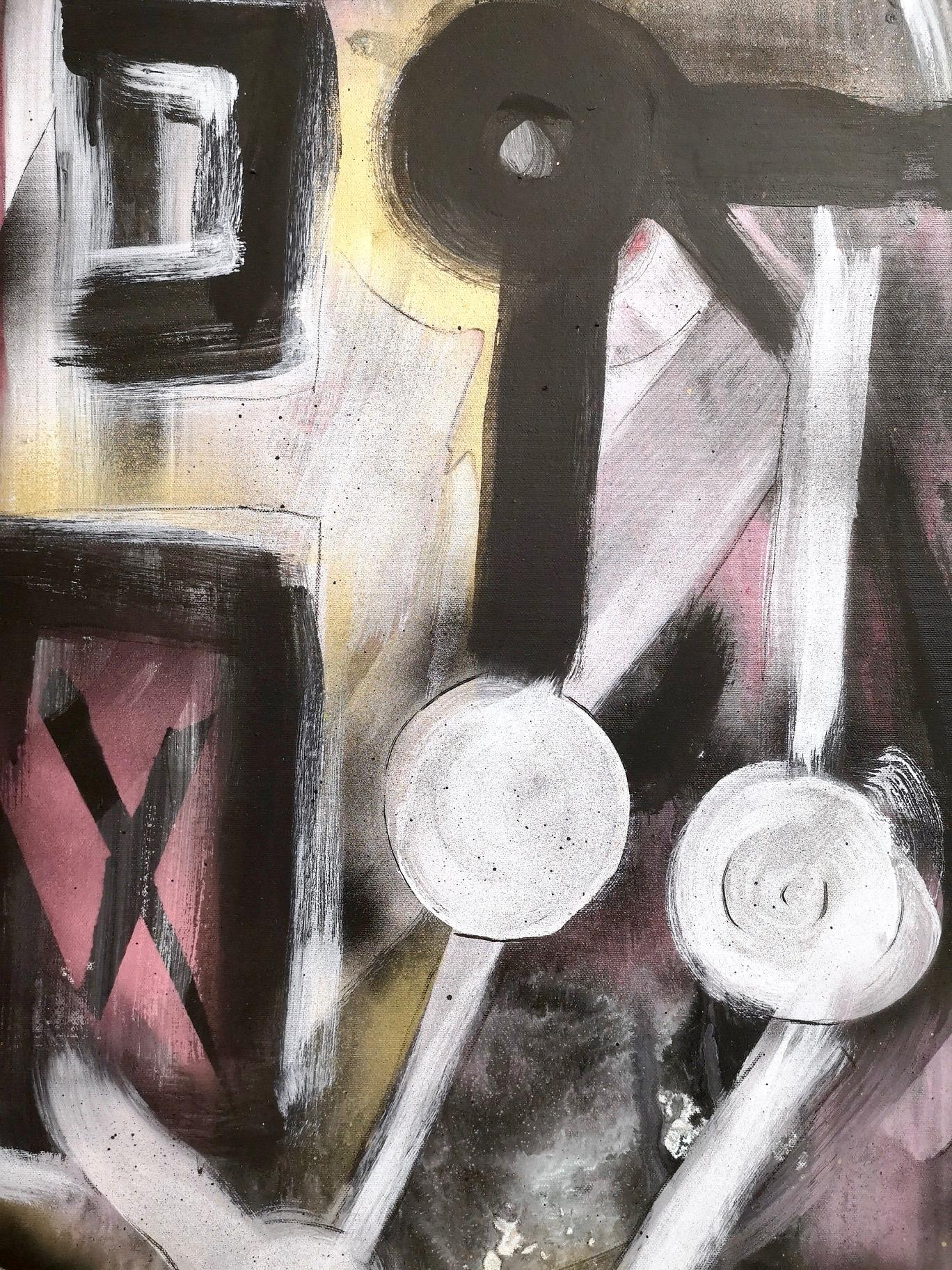 Ohne Titel von Enzio Wenk, 2019 - Acryl und Ölfarbe auf Leinwand, Expressionismus im Angebot 6