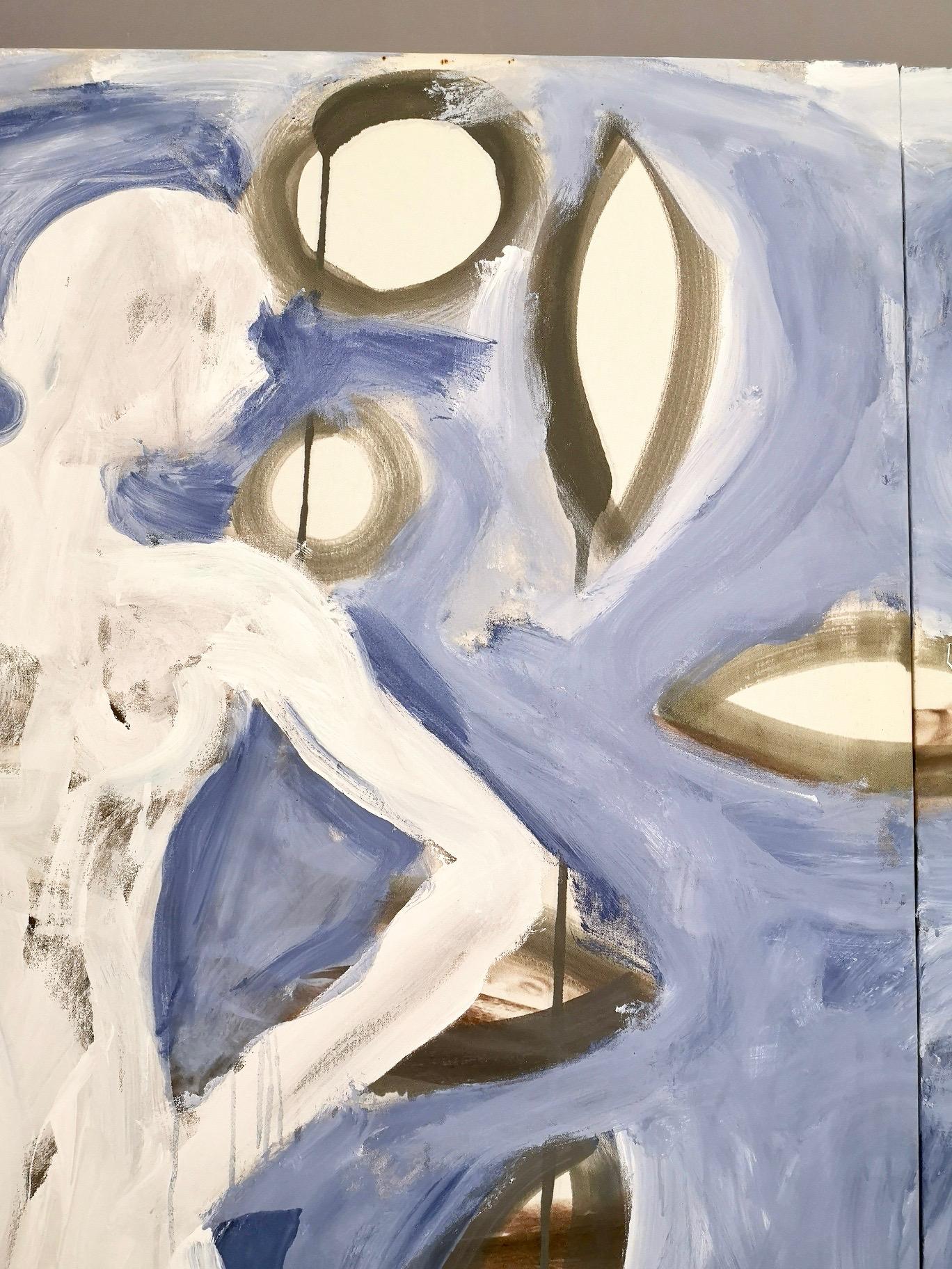 Ohne Titel von Enzio Wenk, 2019 – Acryl auf Leinwand, Diptychon, Neoexpressionismus im Angebot 8