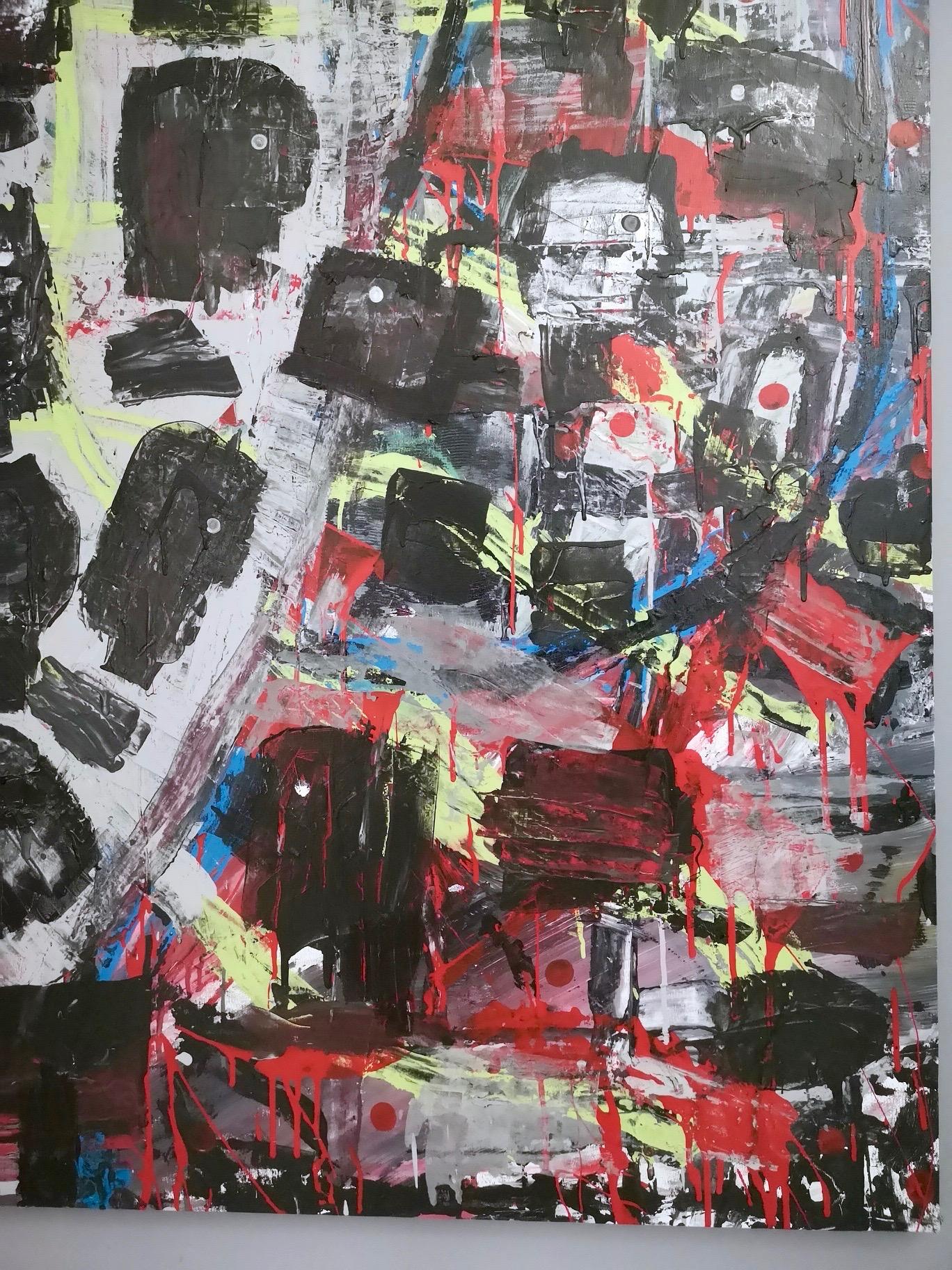 Senza titolo di Enzio Wenk, 2019 - Pittura acrilica su tela, neo-espressionismo in vendita 12