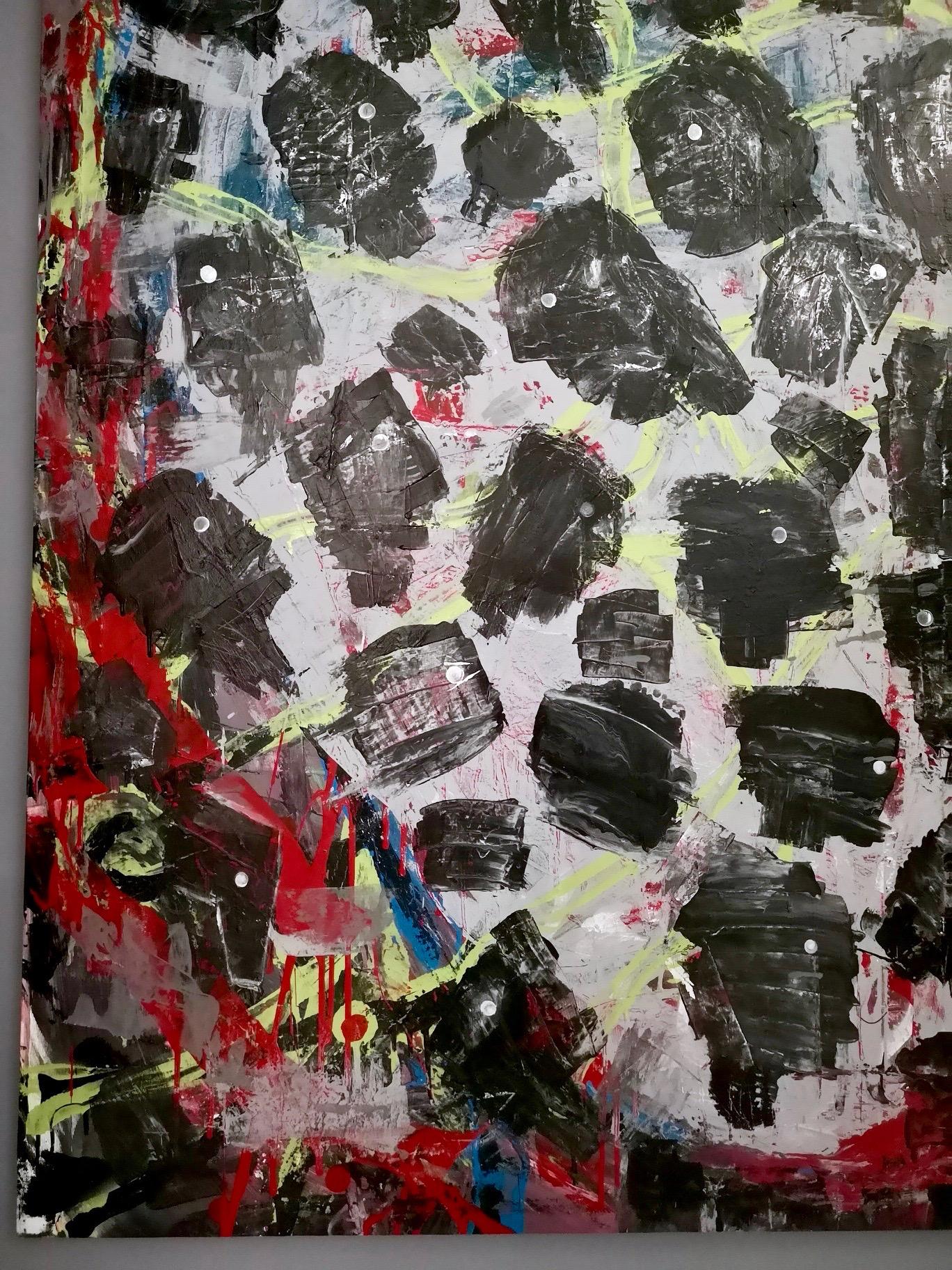 Senza titolo di Enzio Wenk, 2019 - Pittura acrilica su tela, neo-espressionismo in vendita 8