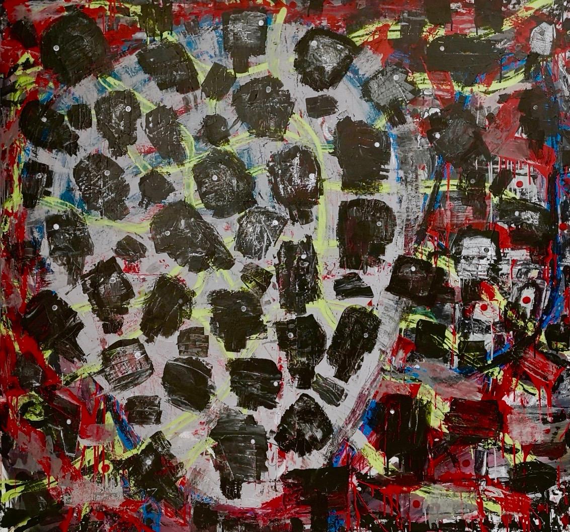 Pittura acrilica su tela. 