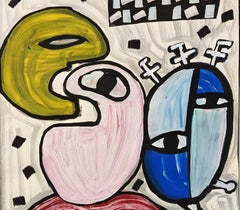 Untitled by Enzio Wenk, 2020-2021 -Acrylic on Paper, Abstract, NeoExpressionism